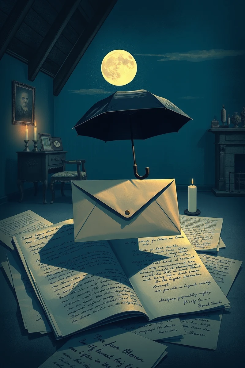 I keep thinking about a dream I had last night — A Black Umbrella On The Roof Of A Building