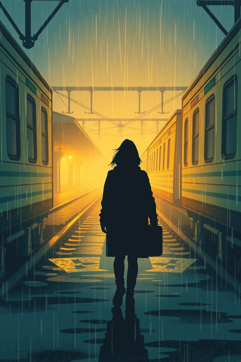 Lost in a Train Station During Rain