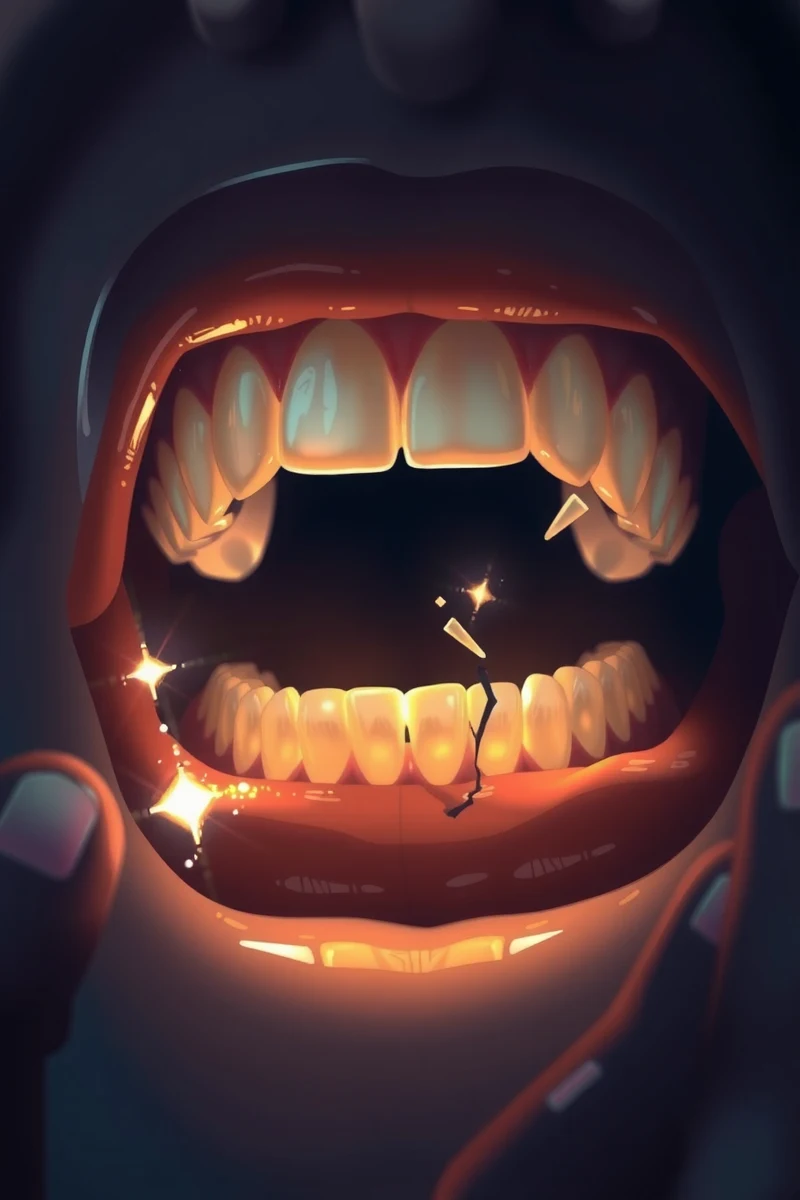 Teeth Breaking In a Mirror