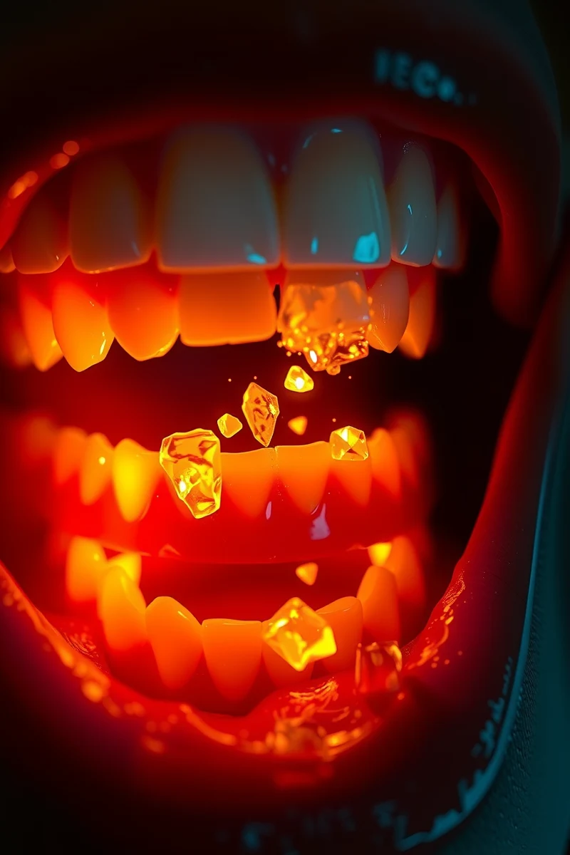 Teeth Crumbling Before a Presentation