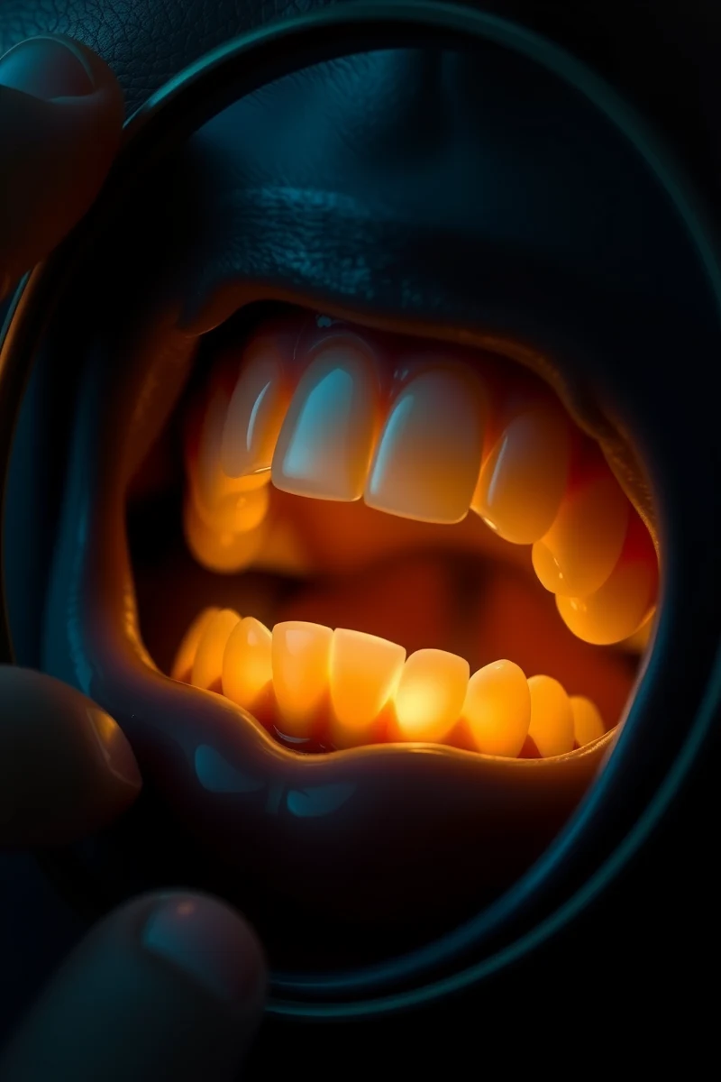 Teeth Turning Black In a Mirror
