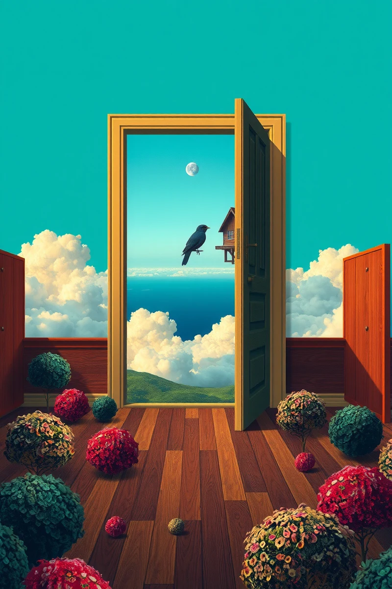 The dream did not have a plot, only a scene — A Bird Made Of Glass In A Forest Of Doors