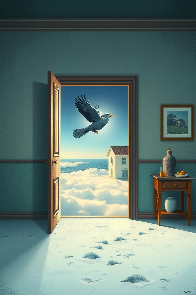 The dream did not have a plot, only a scene — A Bird Made Of Glass In A Kitchen Full Of Snow