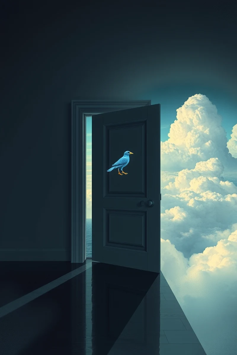 The dream did not have a plot, only a scene — A Bird Made Of Glass Inside A Silent Museum