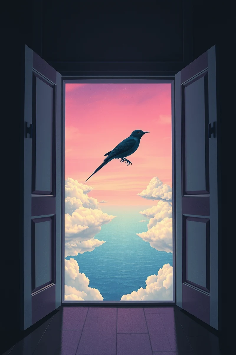The dream did not have a plot, only a scene — A Bird Made Of Glass Under A Violet Sky