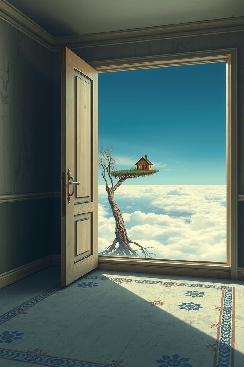 The dream did not have a plot, only a scene — A Clock With Roots In A Kitchen Full Of Snow