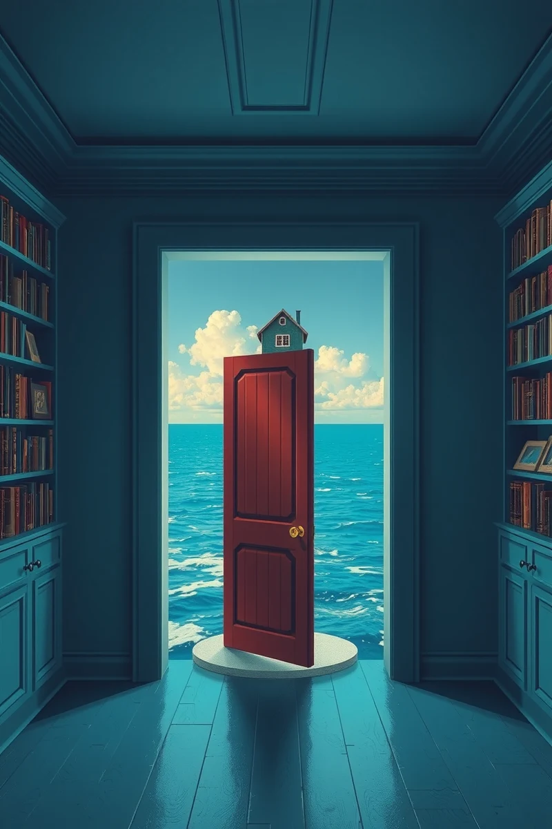 The dream did not have a plot, only a scene — A Library Under The Ocean Inside A Blue Room