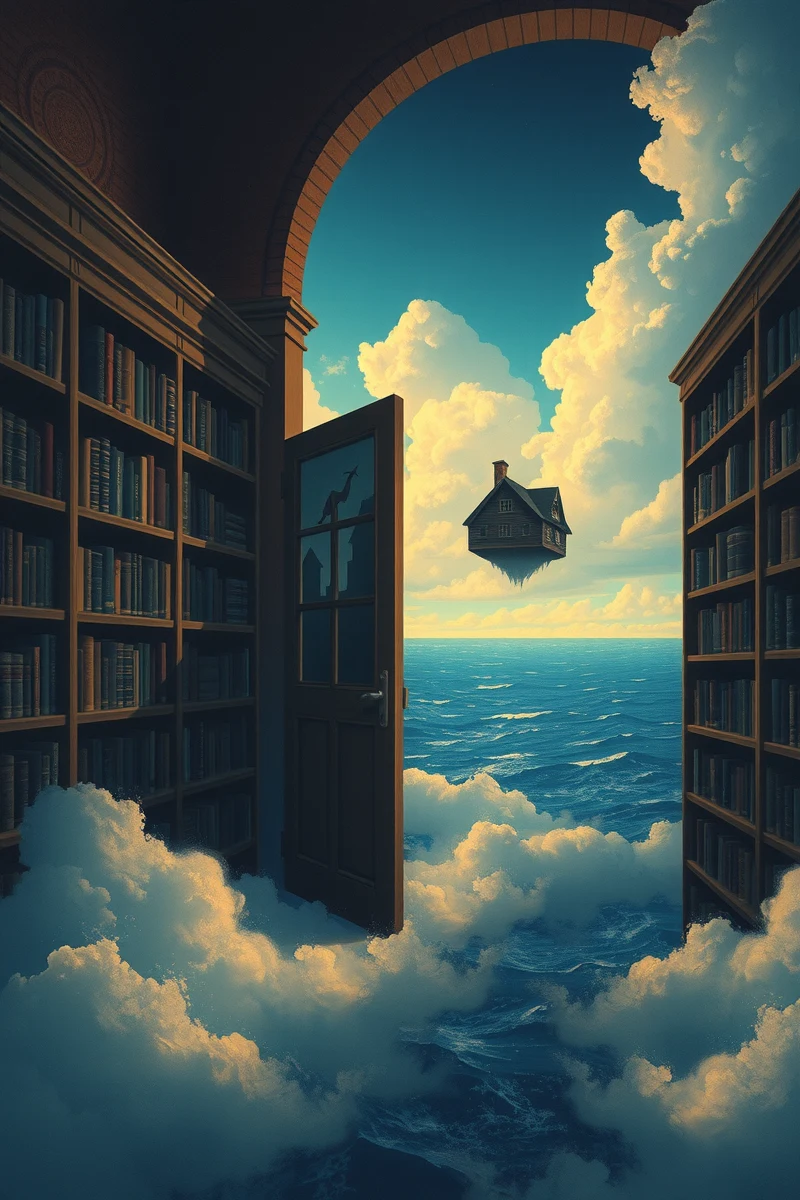 The dream did not have a plot, only a scene — A Library Under The Ocean Inside A Bookshop At Midnight