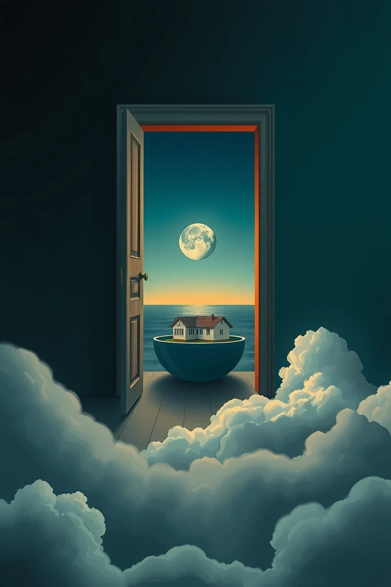 The dream did not have a plot, only a scene — A Moon Inside A Bowl In A Garden With No Ground