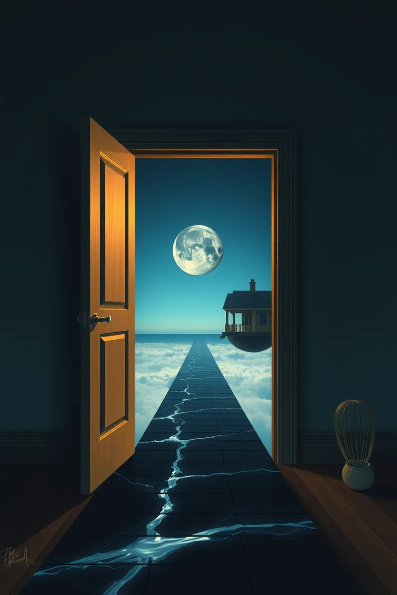 The dream did not have a plot, only a scene — A Moon Inside A Bowl On A Road Made Of Glass