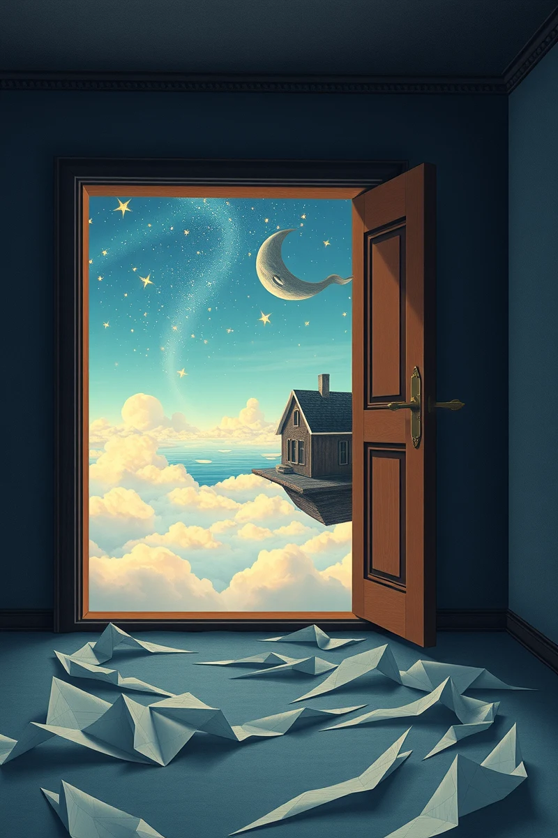 The dream did not have a plot, only a scene — A Room Filled With Stars In A City Folded Like Paper