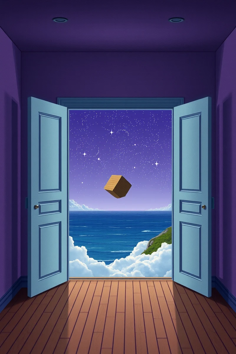 The dream did not have a plot, only a scene — A Room Filled With Stars Under A Violet Sky
