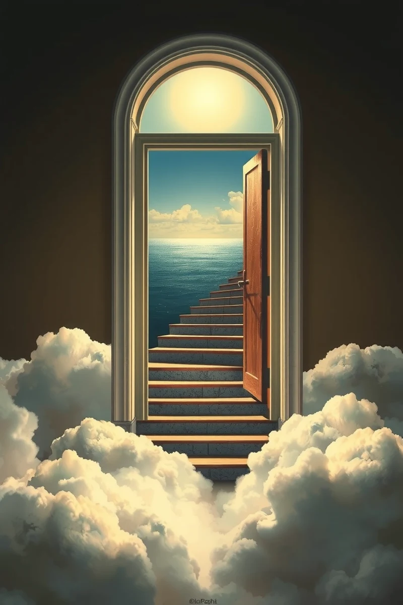 The dream did not have a plot, only a scene — A Staircase Into A Cloud In A City Folded Like Paper