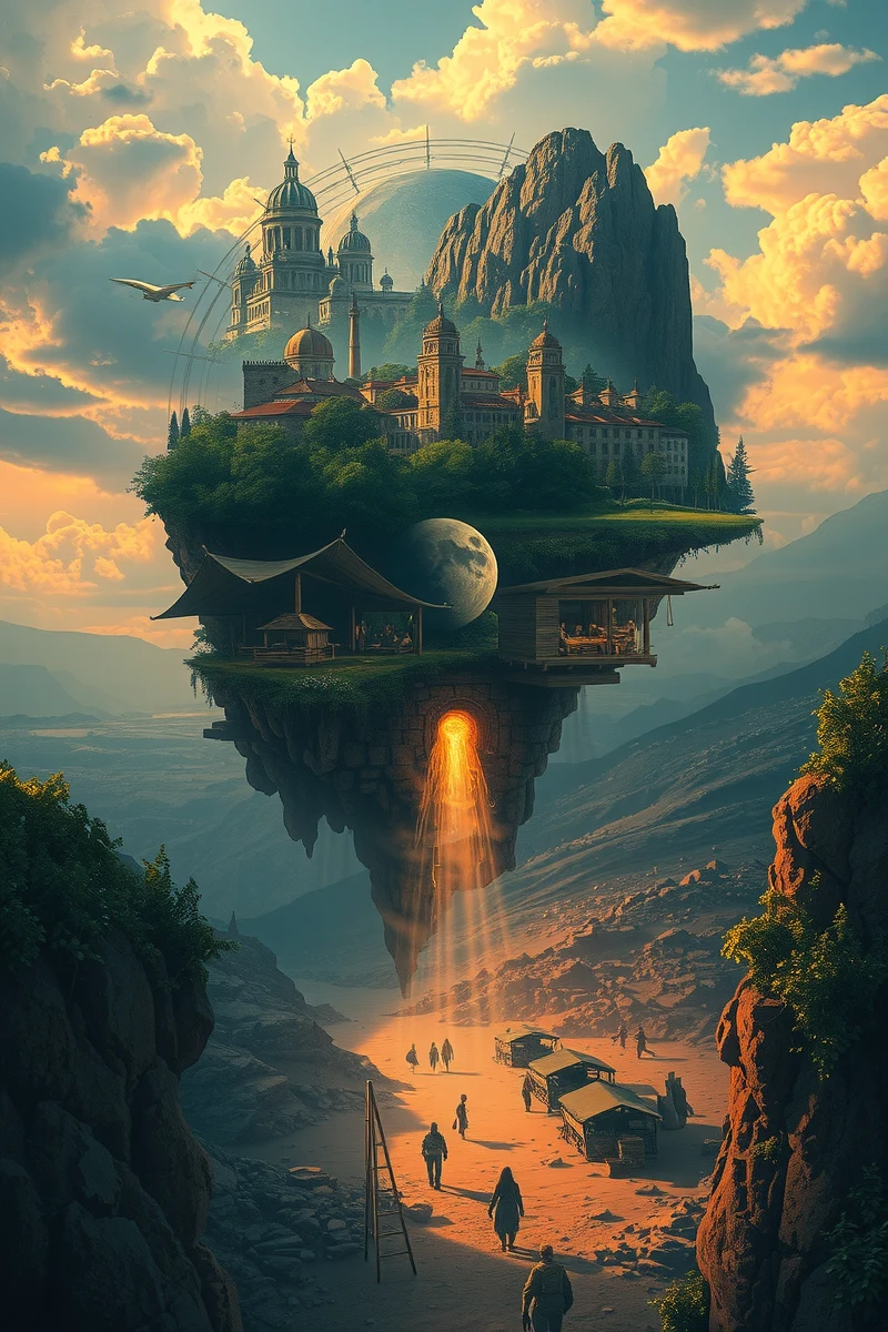 The dream lasted so long that it felt like a whole day had pas — A Compass Spinning Slowly A Desert Market