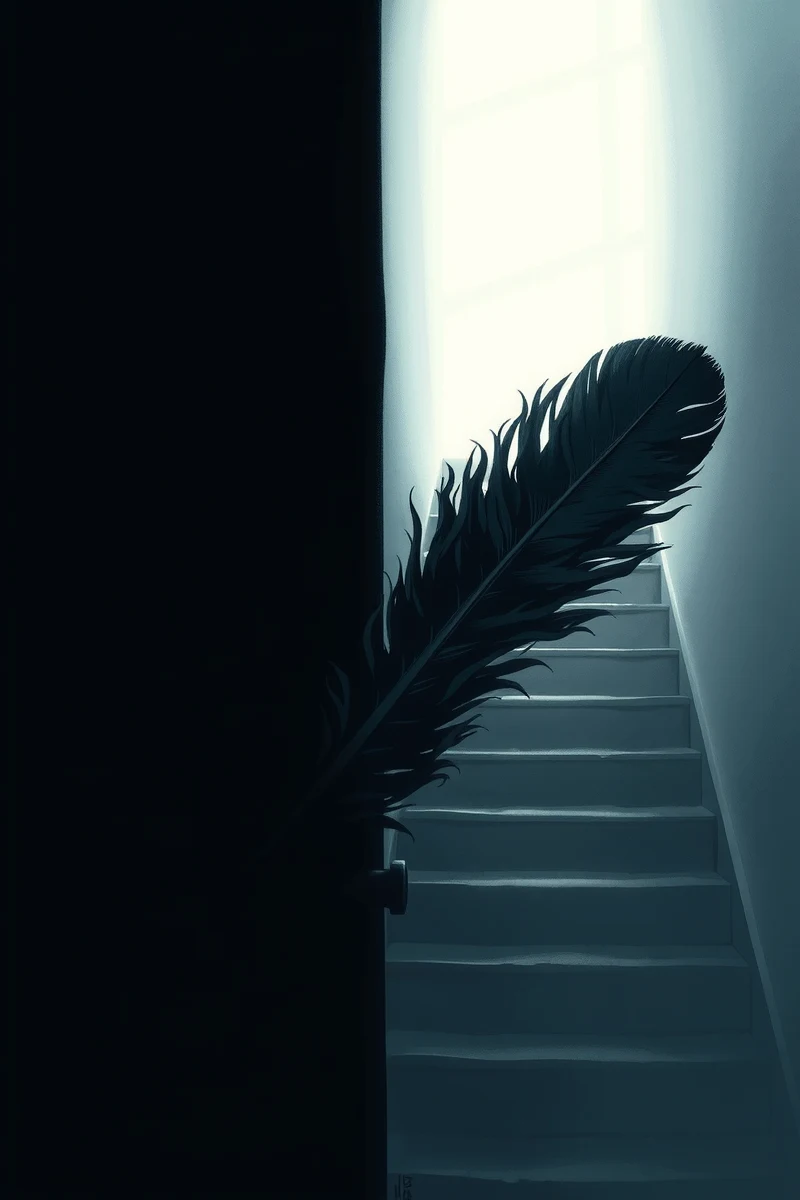 There was only one image — A Black Feather A White Hallway
