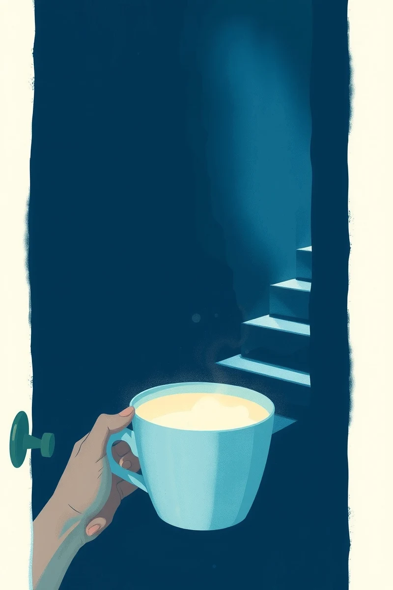 There was only one image — A Glowing Cup A Blue Bathroom