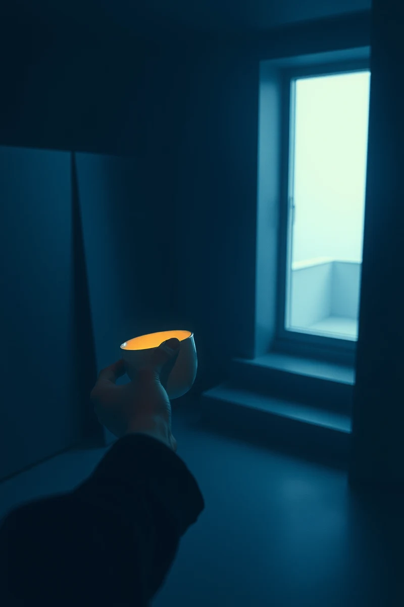 There was only one image — A Glowing Cup A Kitchen With No Ceiling