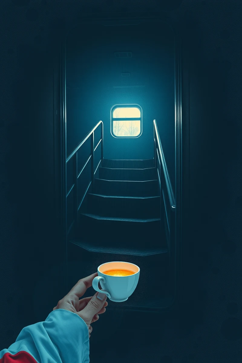 There was only one image — A Glowing Cup An Empty Train Car