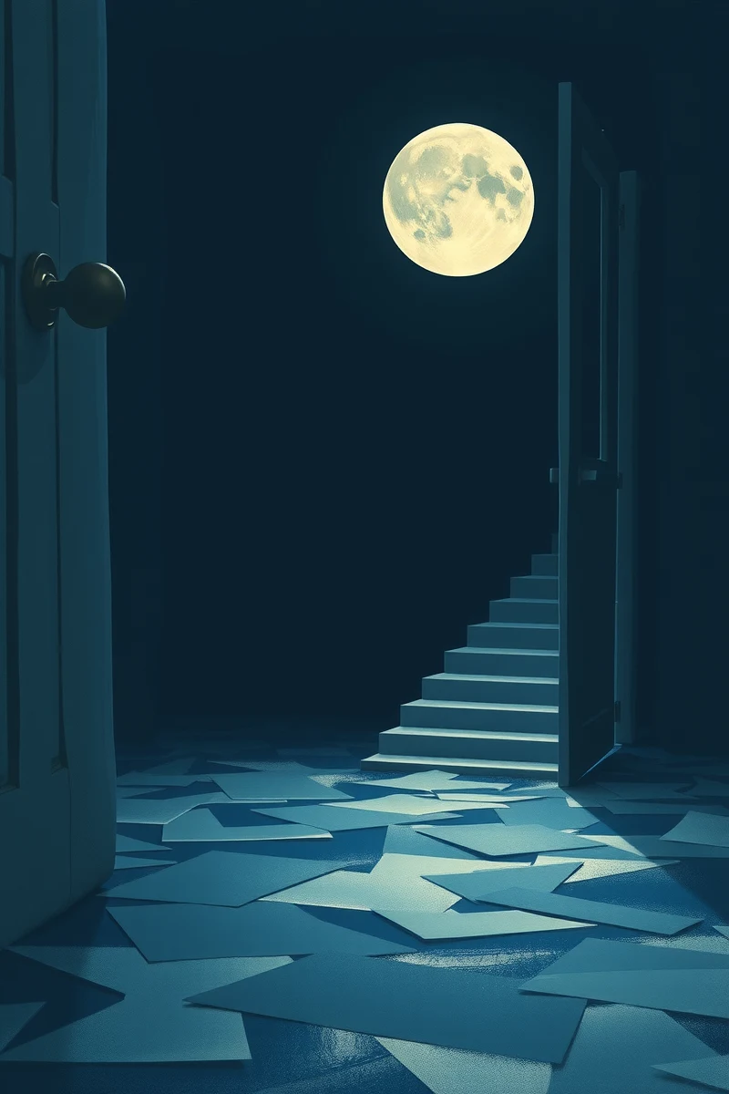 There was only one image — A Paper Moon A Flooded Street