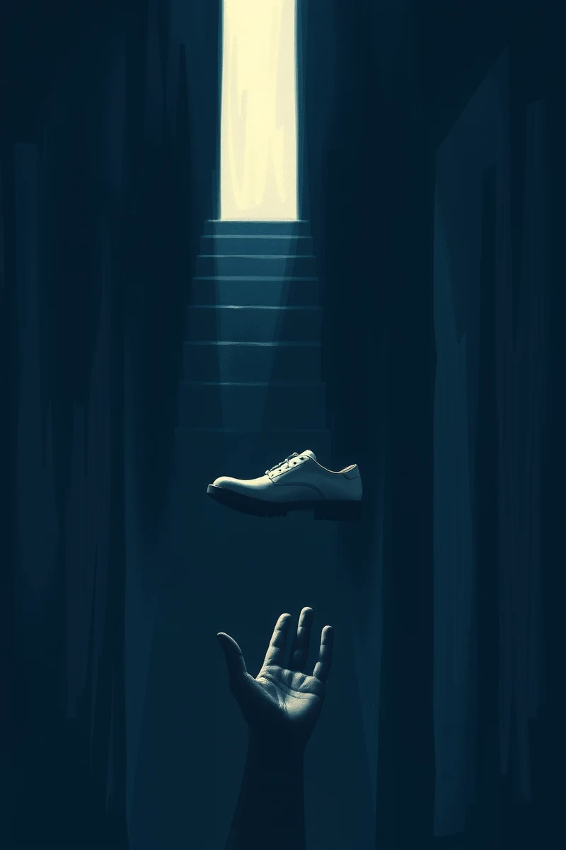 There was only one image — A Single Shoe A Windowless Room