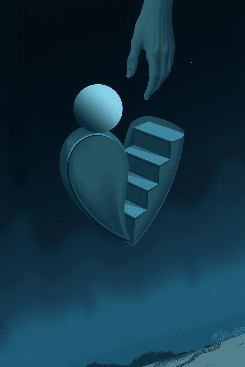 There was only one image — A Stone Heart A Beach At Night
