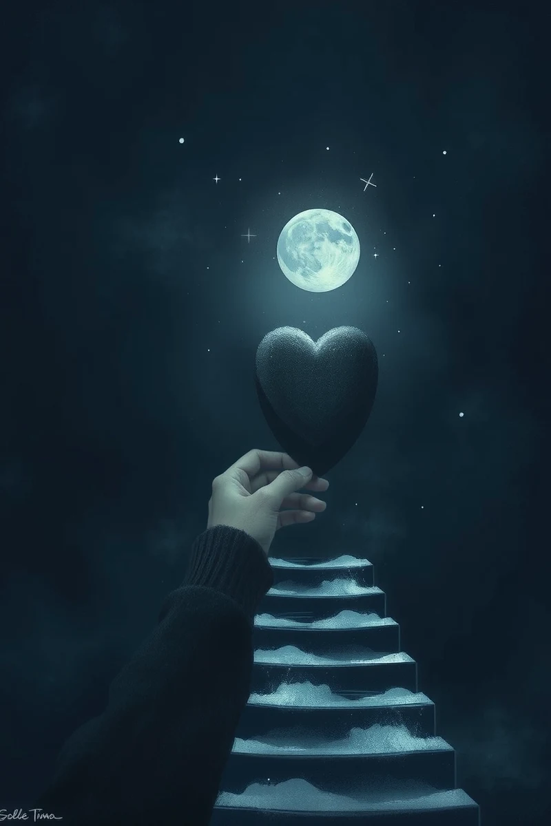There was only one image — A Stone Heart A Field Under Snow