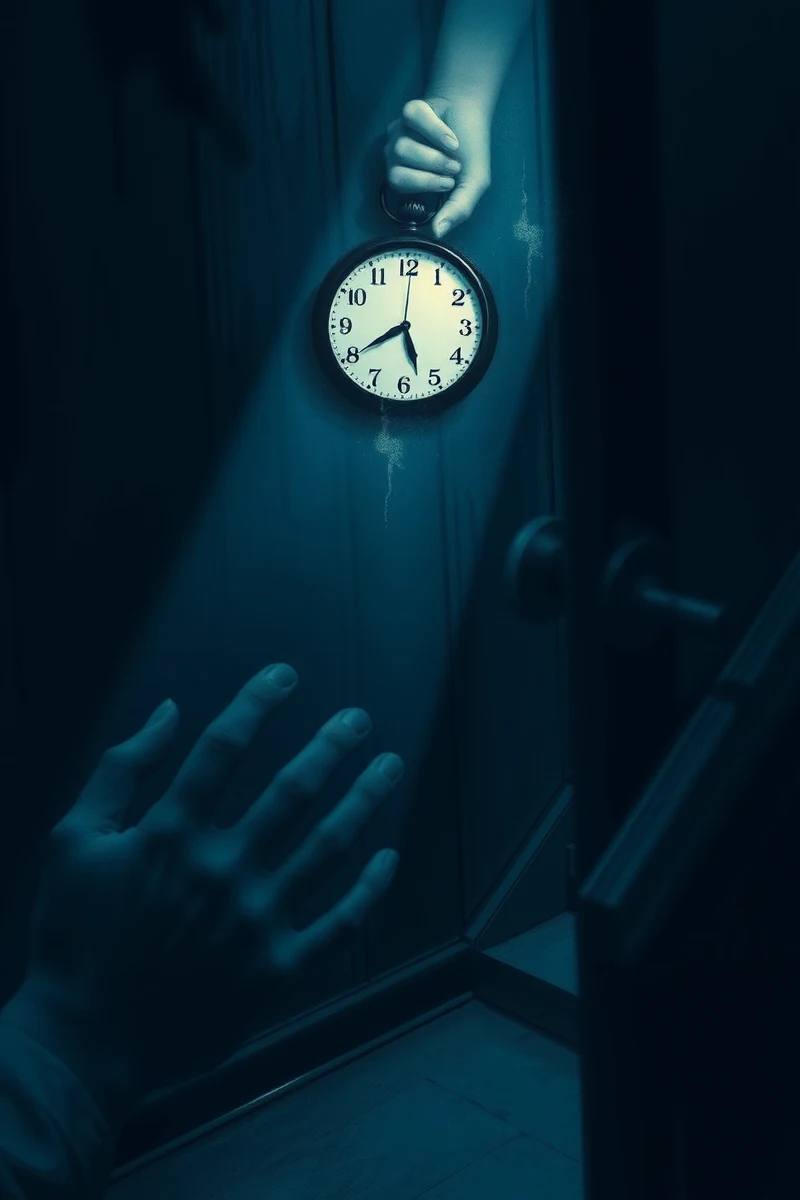 There was only one image — A Stopped Clock A Dark Stairwell