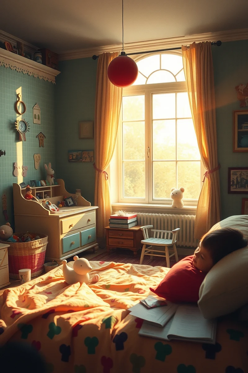 This is one of the first dreams I remember from childhood — A Red Ball My Childhood Bedroom