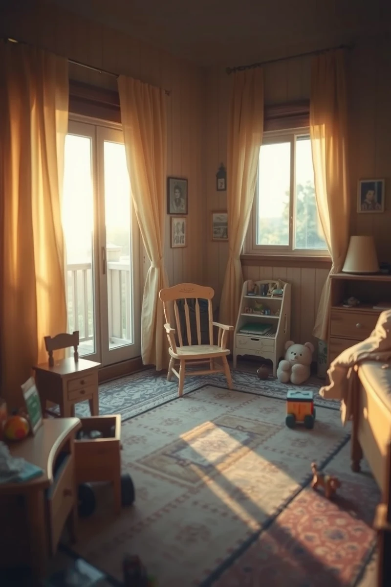 This is one of the first dreams I remember from childhood — A Wooden Chair The Backyard After Sunset