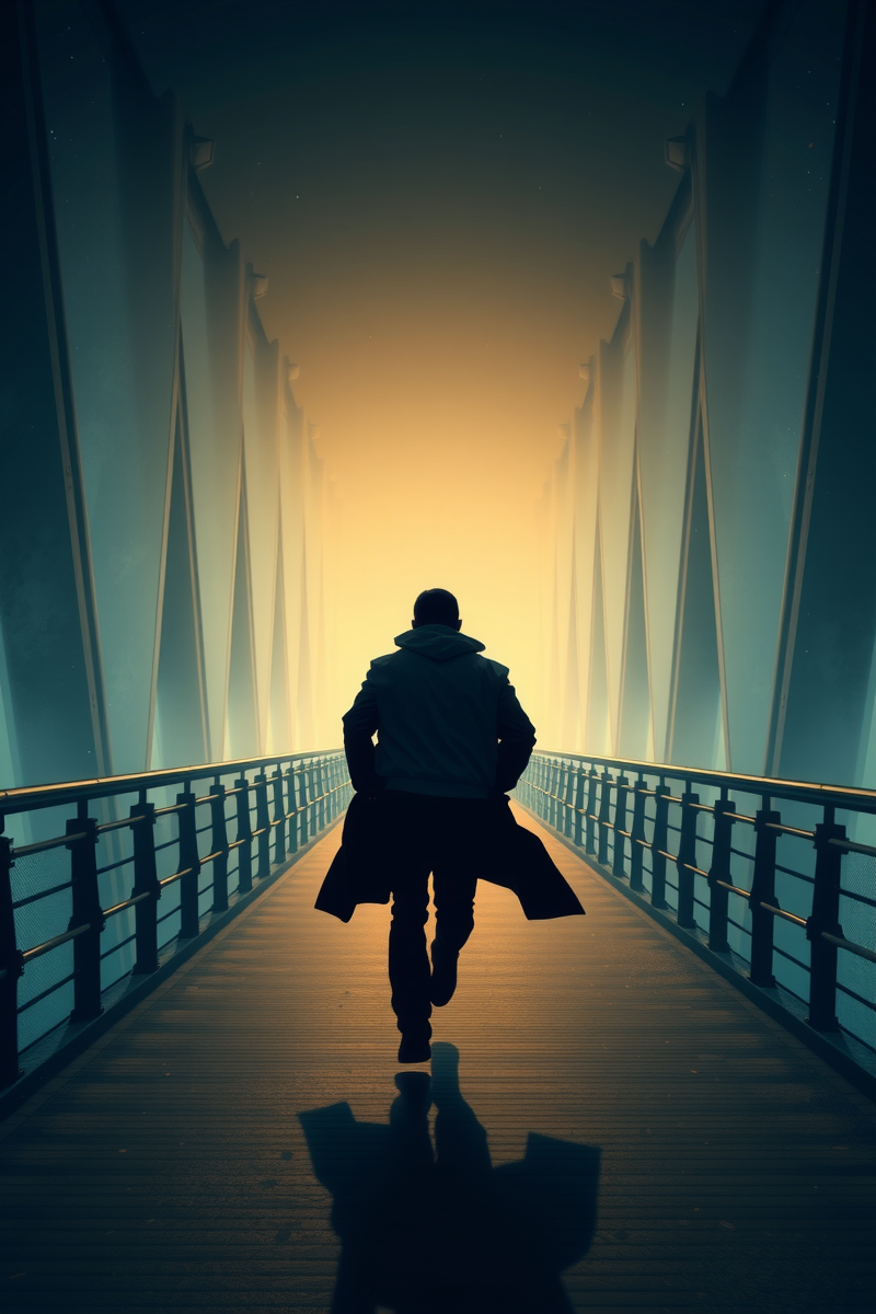 Being Chased by Police Across a Bridge