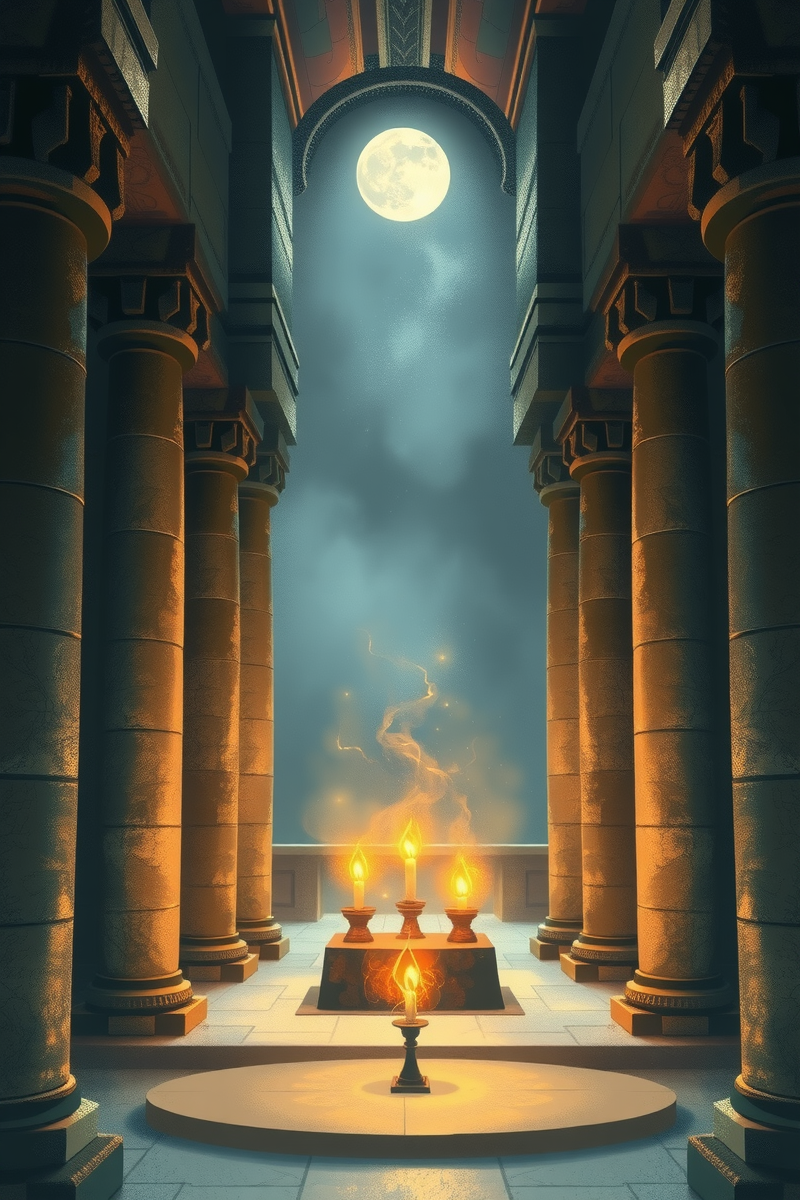 Dream of a Candlelit Altar Completing a Ritual