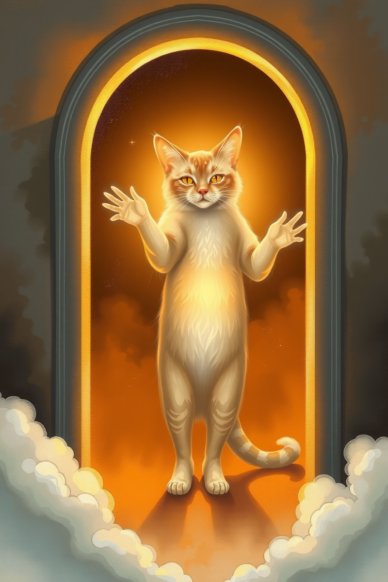 Dream of a Cat Guide Opening a Door