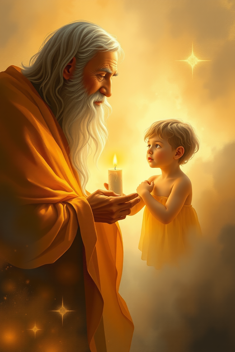 Dream of a Child Guide Giving a Candle