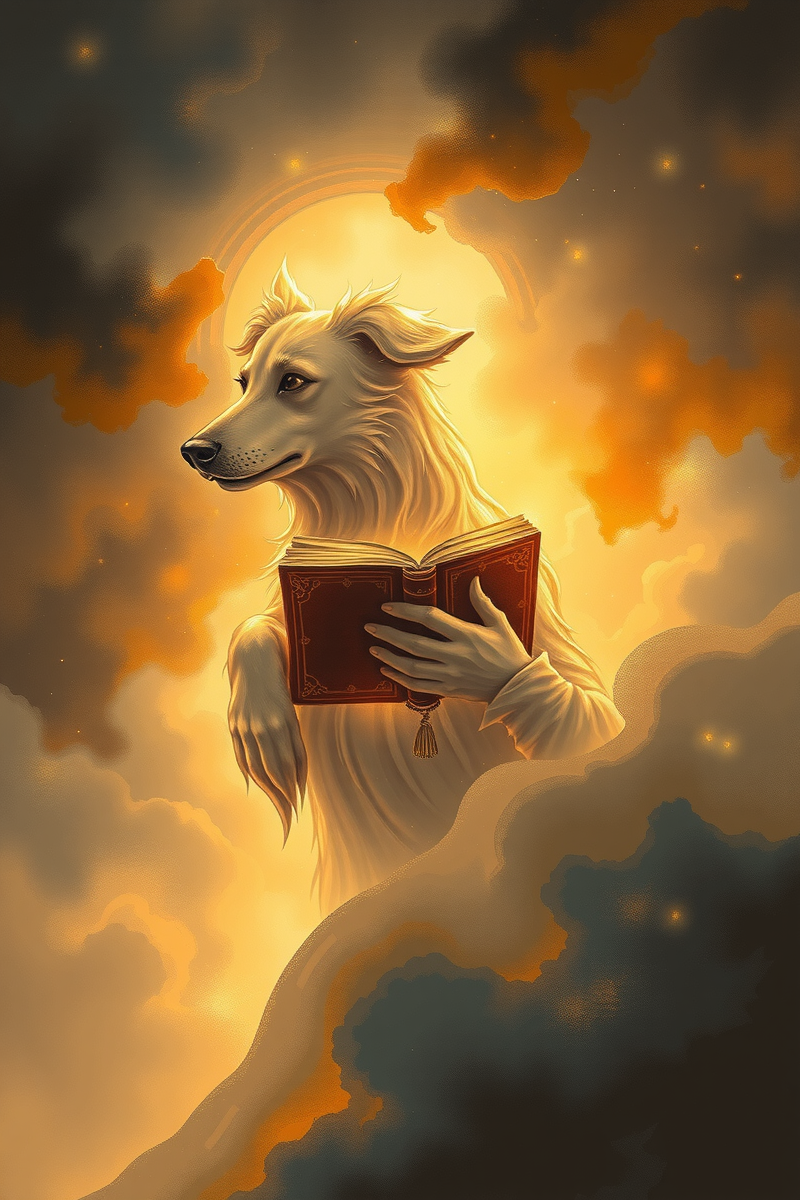 Dream of a Dog Guide Giving a Book
