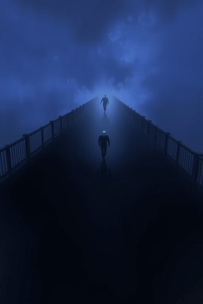 Dream of a Masked Person Across a Bridge