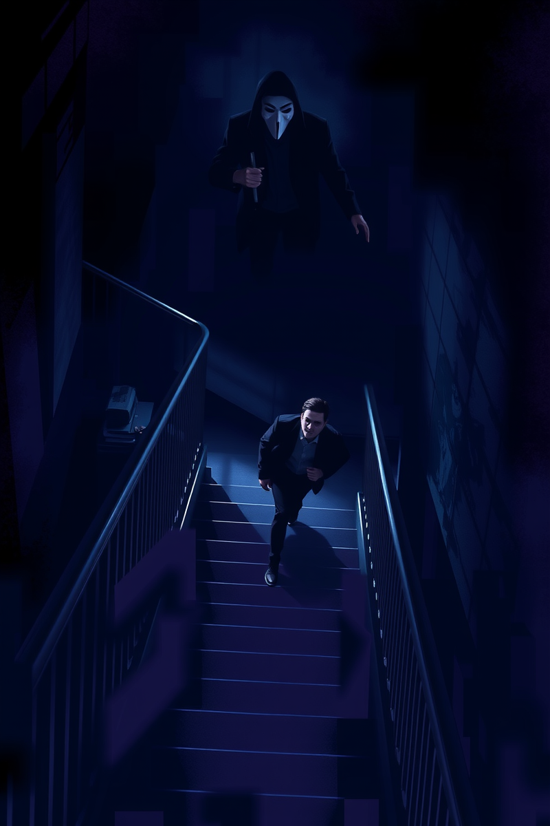 Dream of a Masked Person Down the Stairs