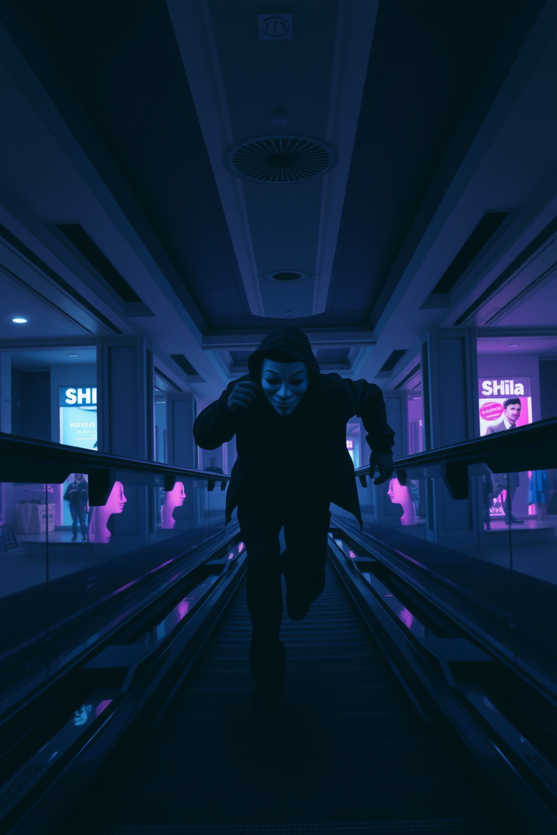 Dream of a Masked Person Through a Mall