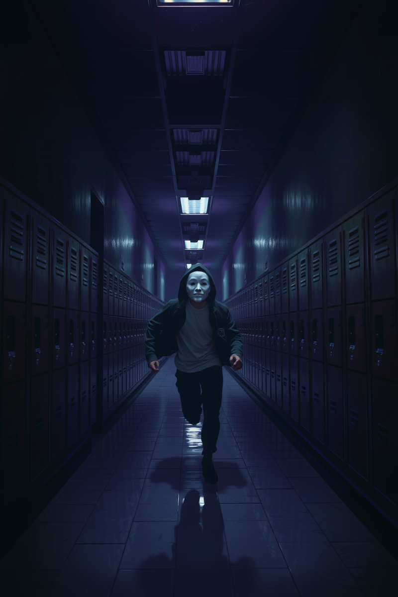 Dream of a Masked Person Through a School