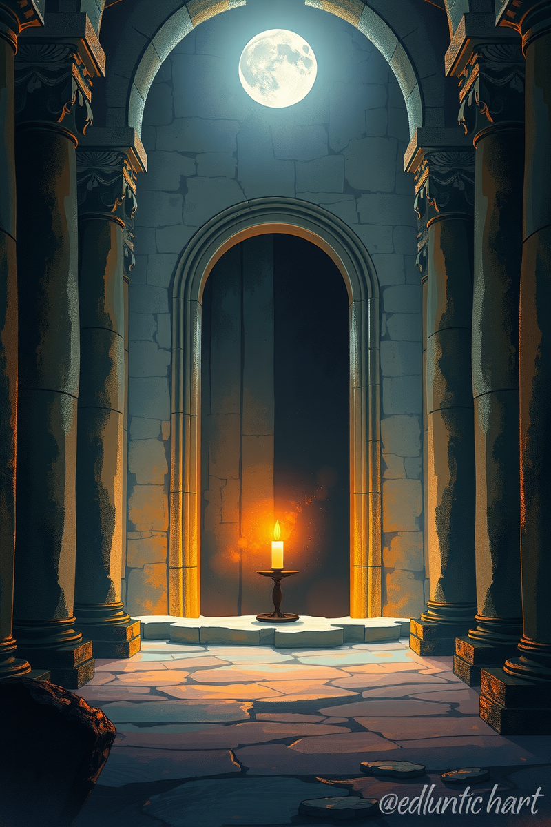 Dream of a Sacred Door Lighting a Candle