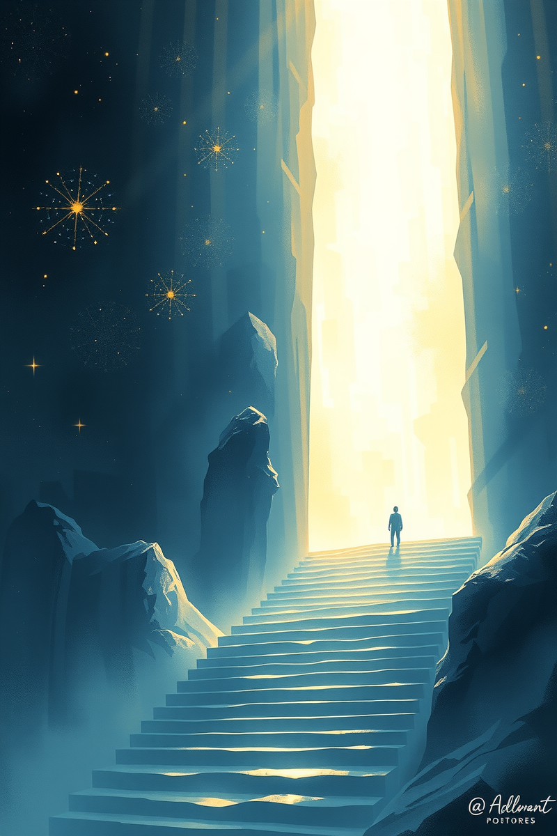 Dream of a Stairway Into Light Leaving No Words