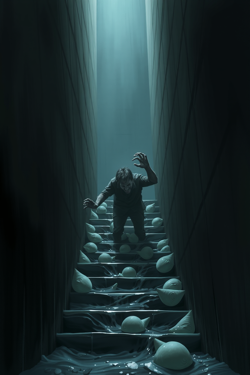 Dream of a Stairwell While Water Rises