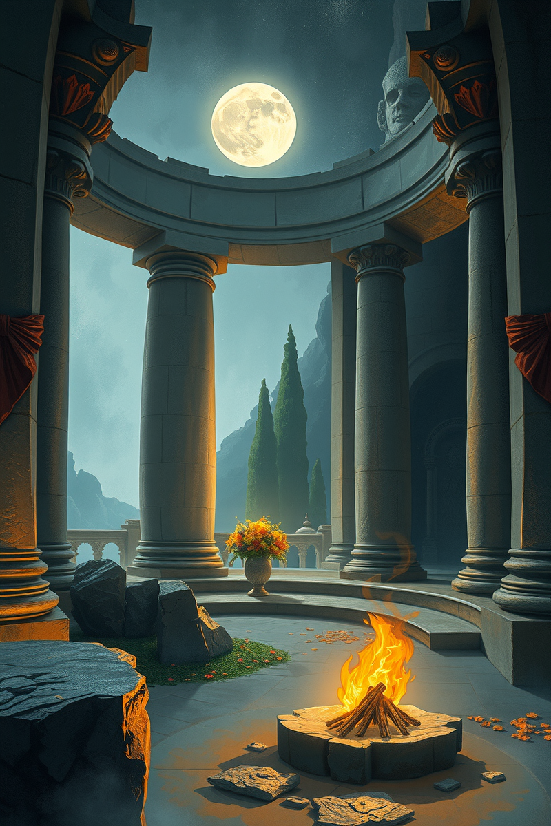 Dream of a Temple Holding Flowers