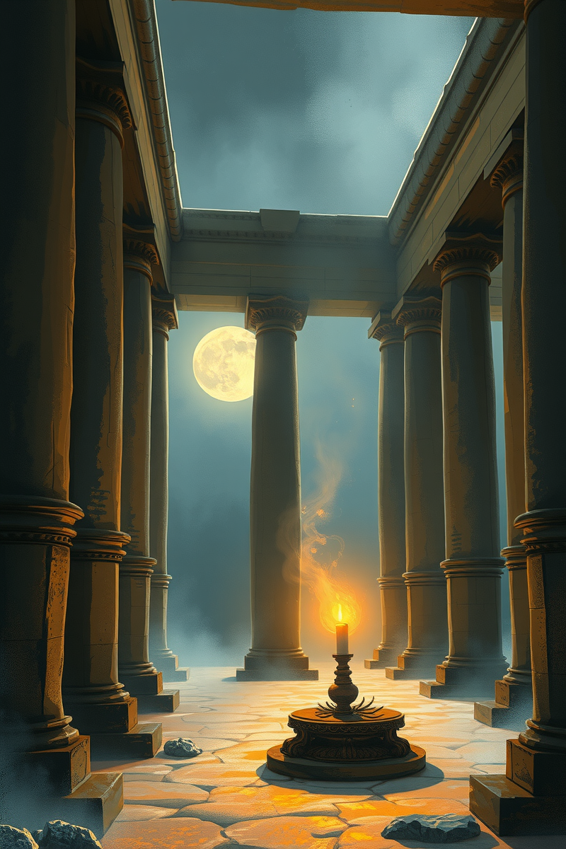 Dream of a Temple Lighting a Candle