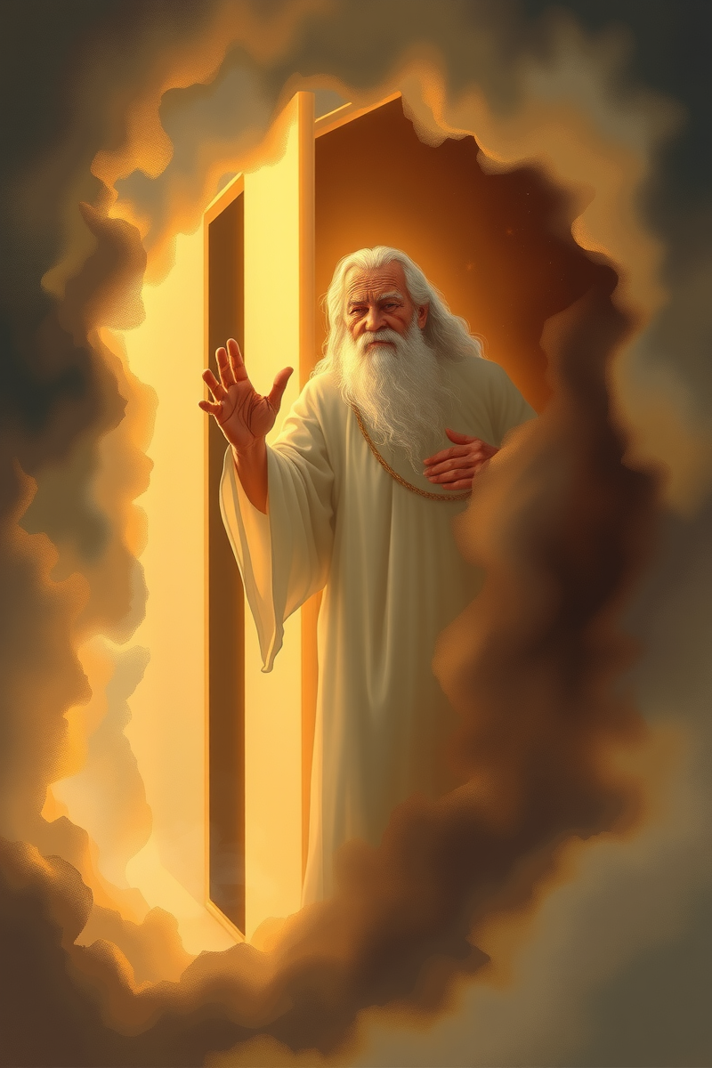 Dream of a Wise Old Man Blocking a Door