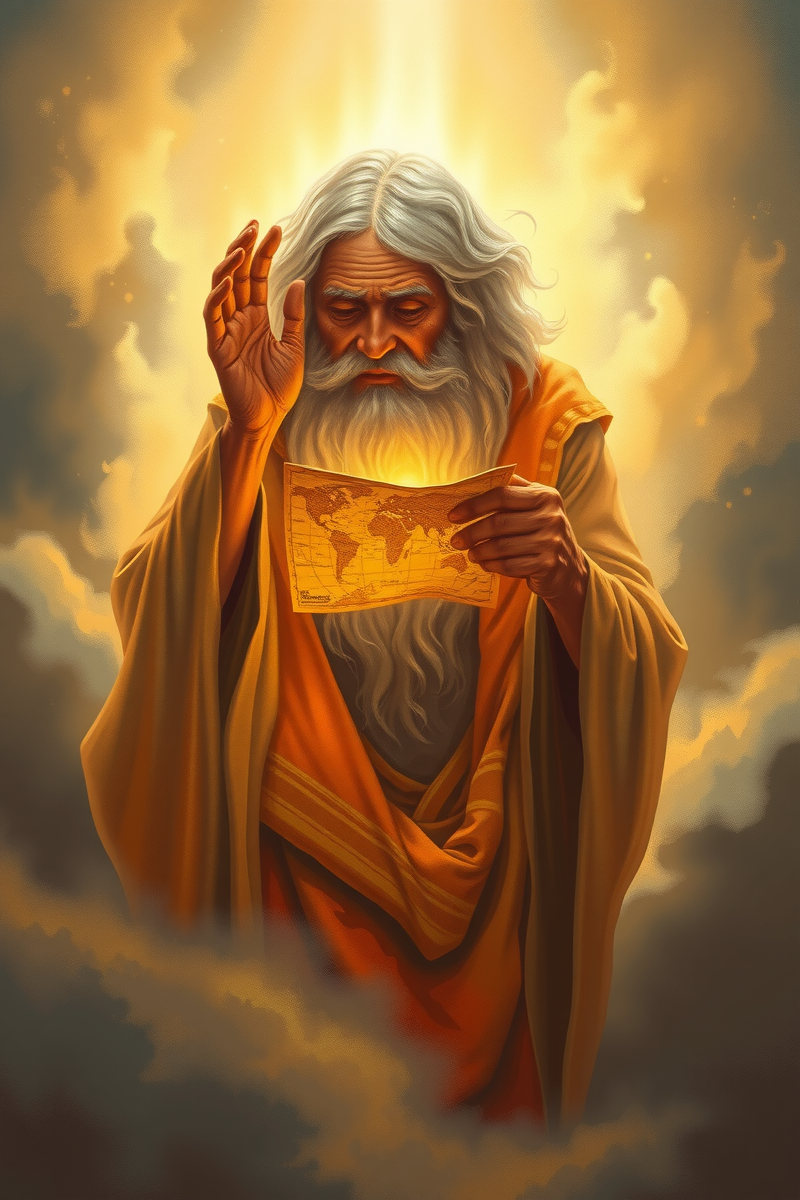 Dream of a Wise Old Man Giving a Map