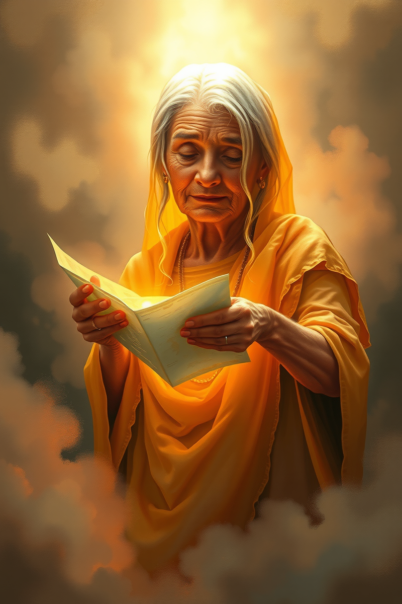 Dream of a Wise Old Woman Giving a Map