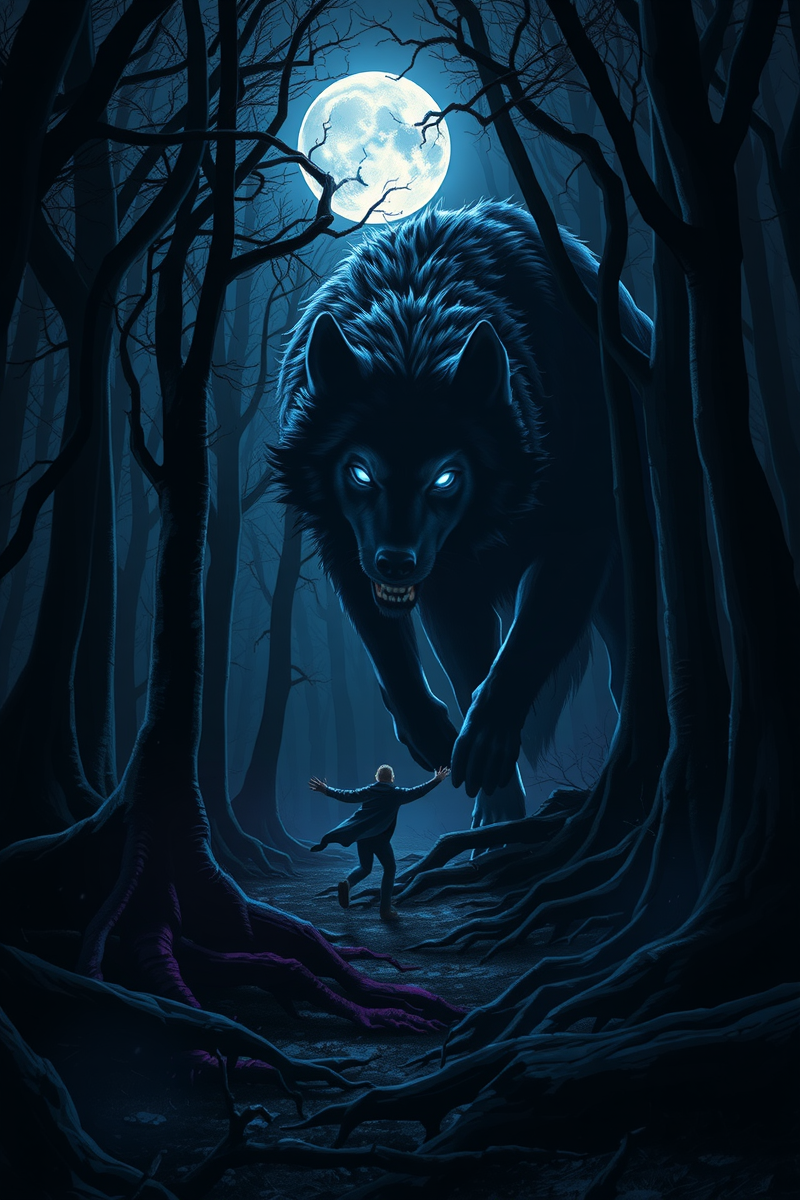 Dream of a Wolf Through a Forest
