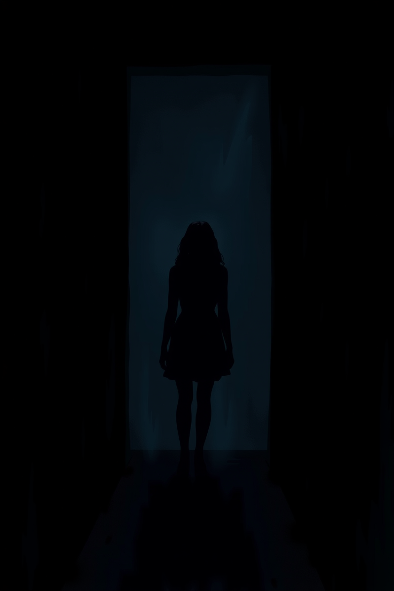Dream of a Woman in the Hallway Standing Behind Glass