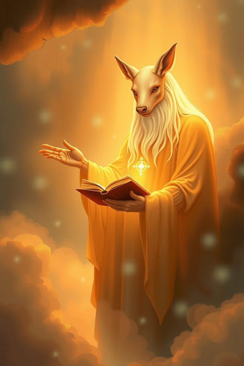Dream of an Animal Guide Giving a Book