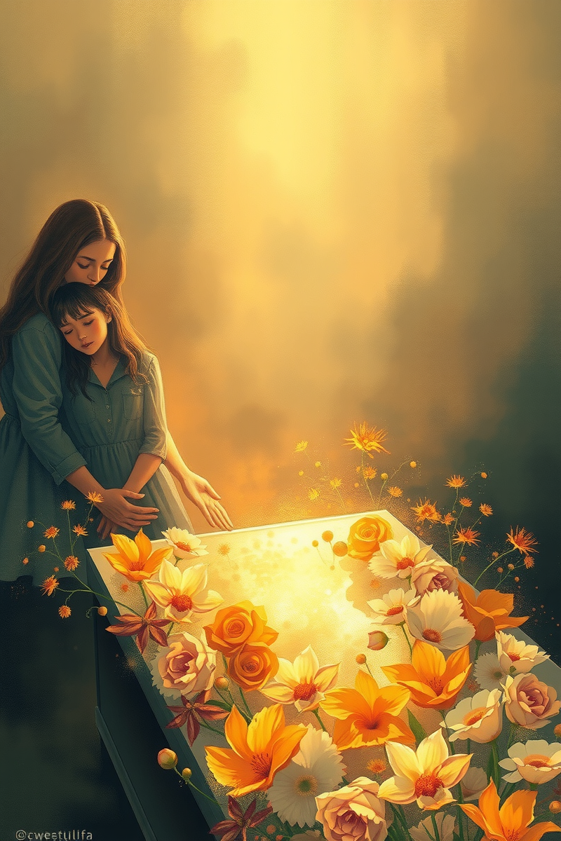 Dream of an Empty Coffin Covered in Flowers